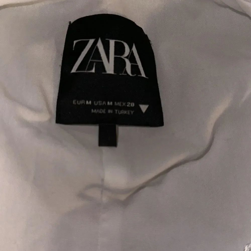 Zara Linen blend waistcoat deep V with ties sz M - Picture 11 of 12